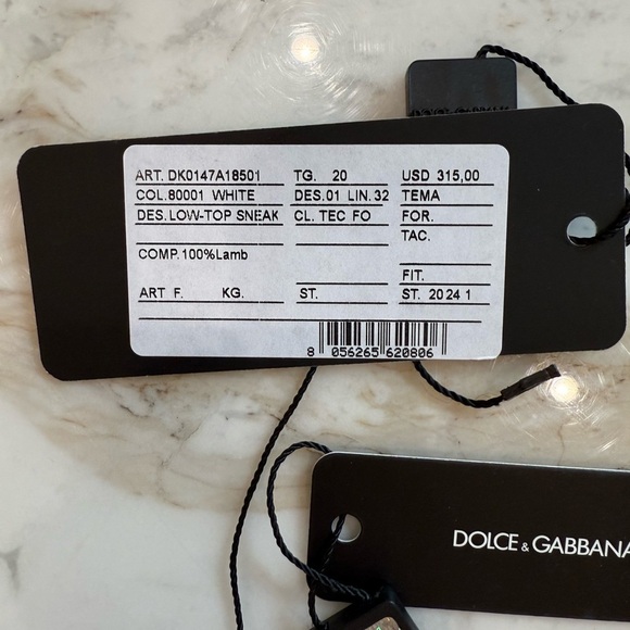 Dolce & Gabbana White Kids Sneakers - Picture 4 of 4